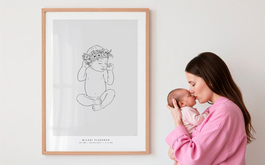 Personal birth posters at scale 1:1