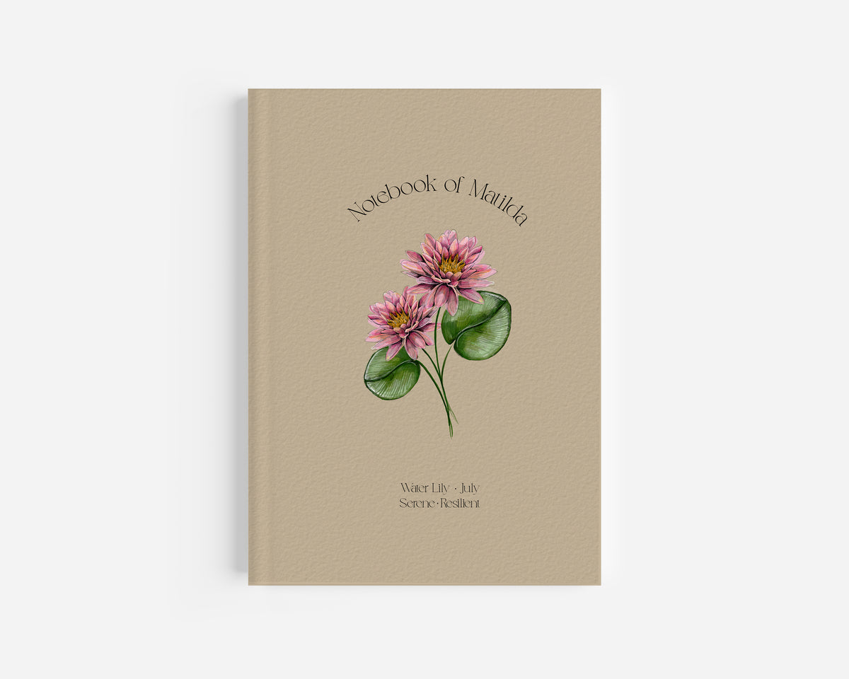 Personalized Notebook with Birth Flower