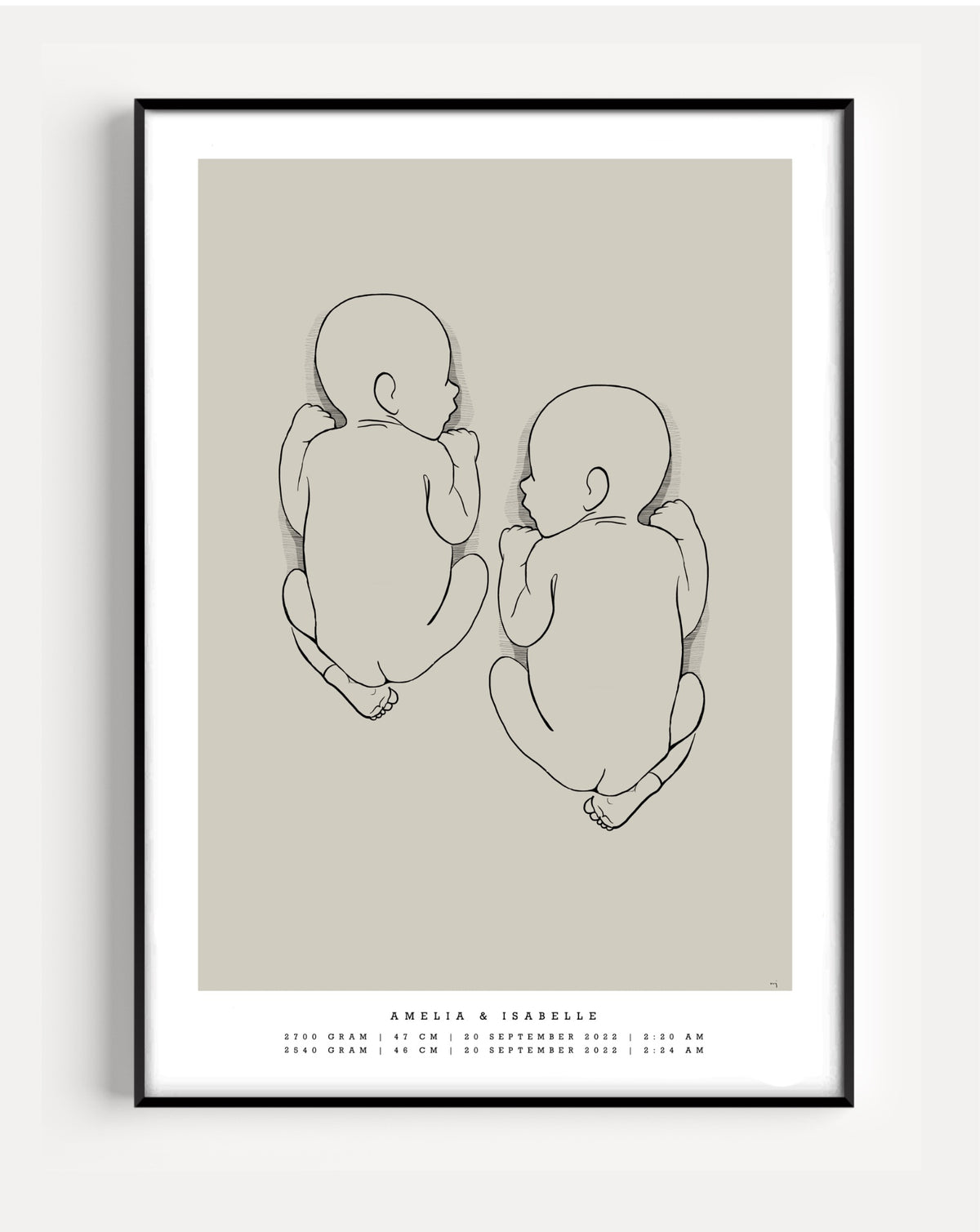Generic birth poster duo scale 1:1